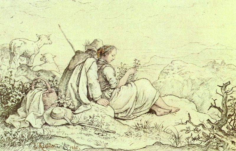 Auf Bergesh�he by Adrian Ludwig Richter